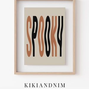 spooky wall art trendy wall art print halloween decor halloween wall art halloween print typography kikiandnim digital print image 10