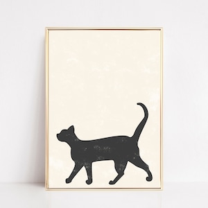 printable halloween decor | halloween poster | cat wall art | black cat art print | cat print | black cat wall art | digital download