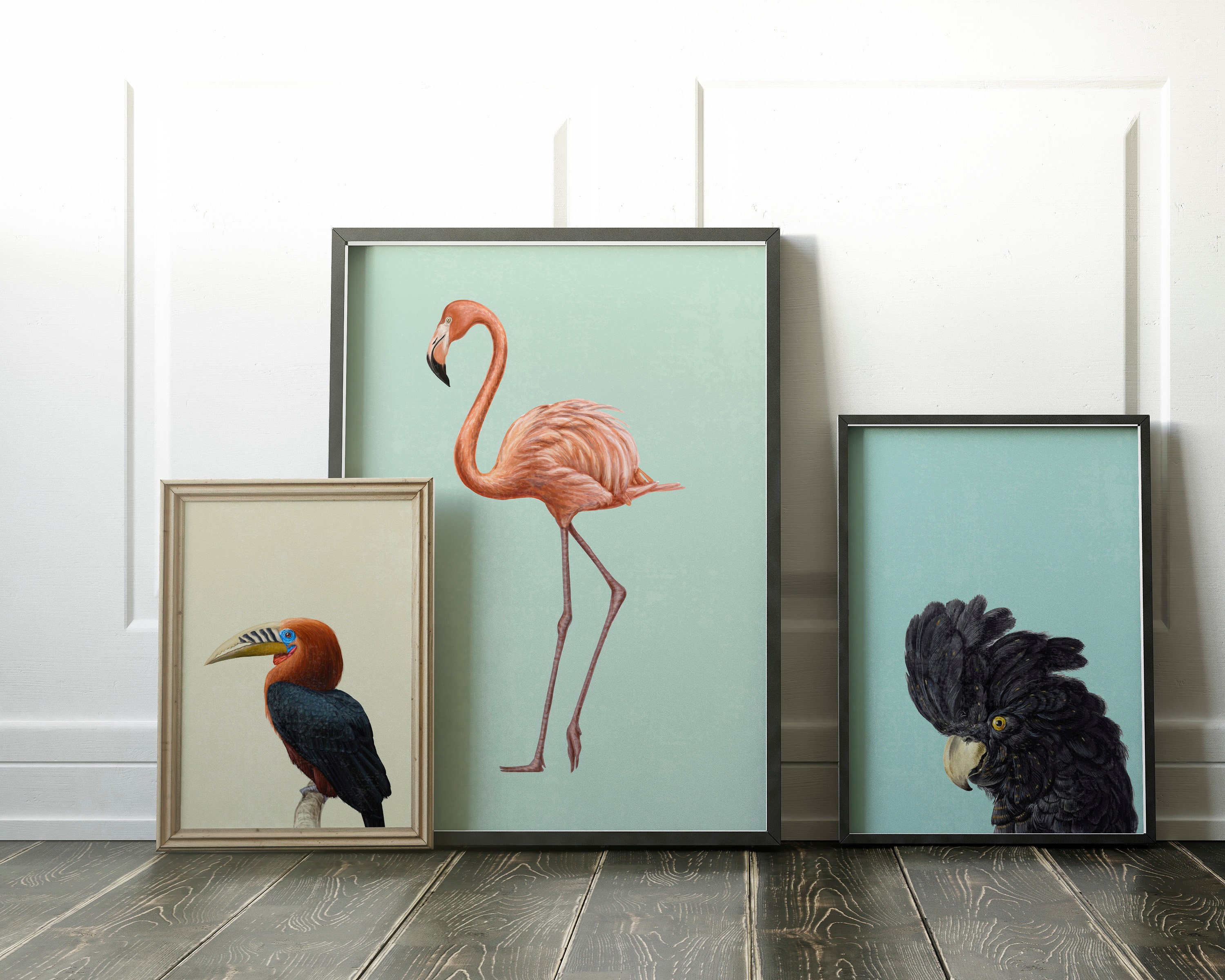 Discover flamingo wall art | bird wall art | boho printable wall art | trendy decor | bird art | flamingo