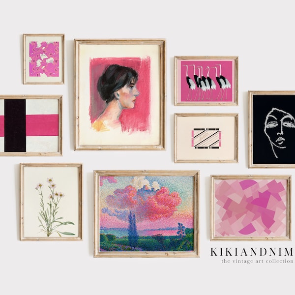 Pink Boho Wall Art Etsy