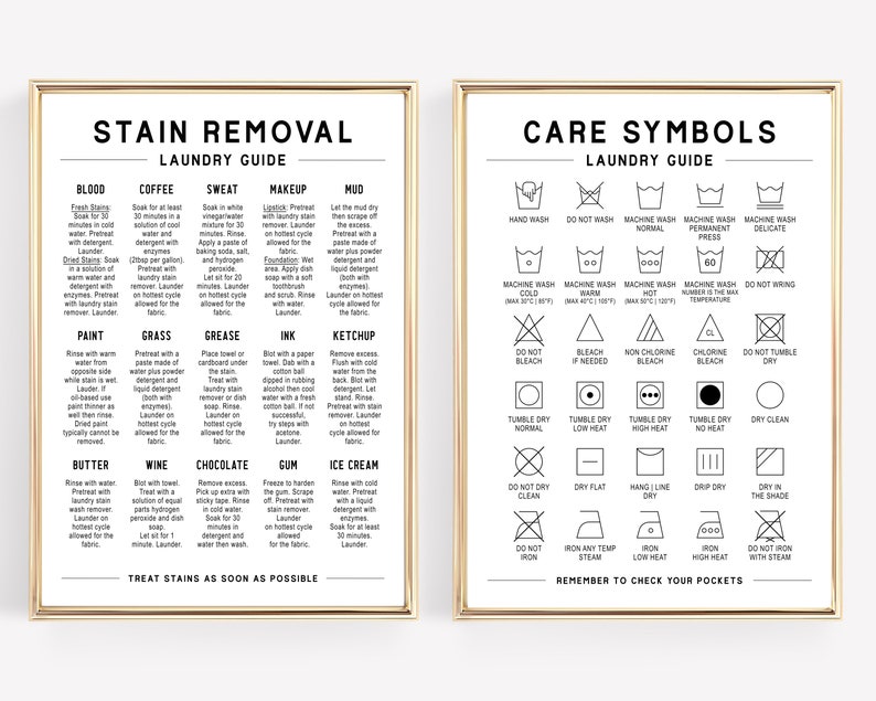 Laundry Room Print Set of 2 Printables Laundry Room Decor - Etsy
