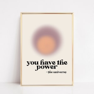 affirmation wall art | 70s wall art | manifest poster | manifestation art print | retro print | trendy decor | gradient | digital download