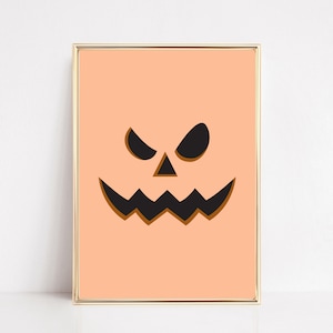 stampa jack o lantern / stampa halloween carina / arredamento pastello halloween / poster di halloween / halloween stampabile / kikiandnim / stampa digitale