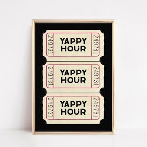 decor barwagen | trendy muurkunst | happy hour-bord | cocktailkunst | yappy hour-ticket afdrukken | barkunst aan de muur | kikiandnim | digitale afdruk