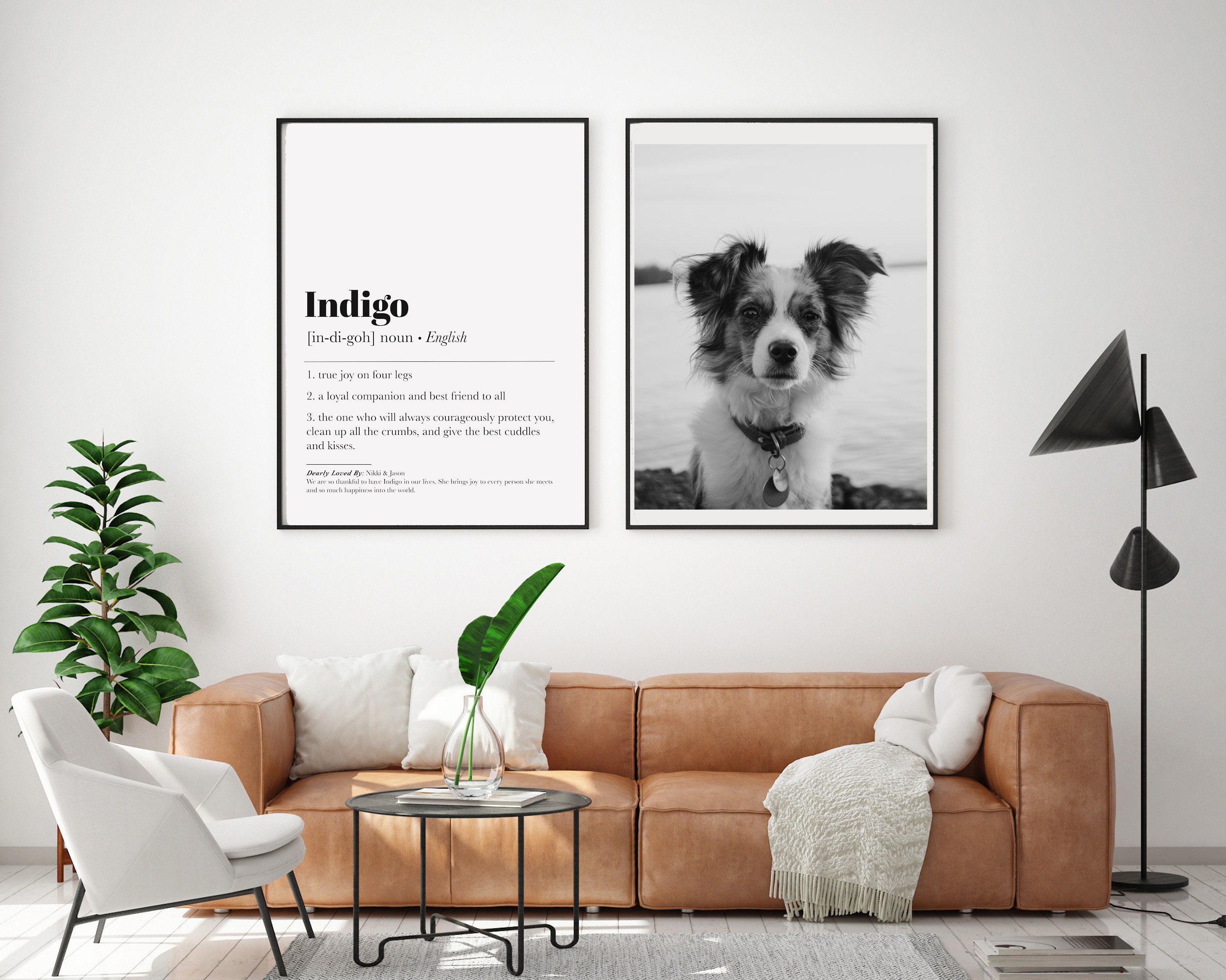 Personalized Dog Wall Art Dog Lover Gift Custom Dog Etsy