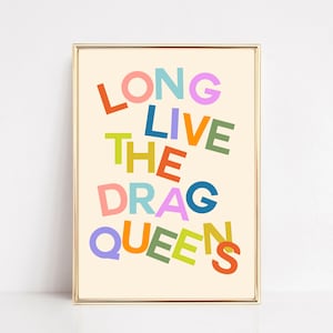 pride decor | drag queen wall art | gay pride wall art | LGBTQ art | love is love | alphabet mafia gift | kikiandnim | printable wall art