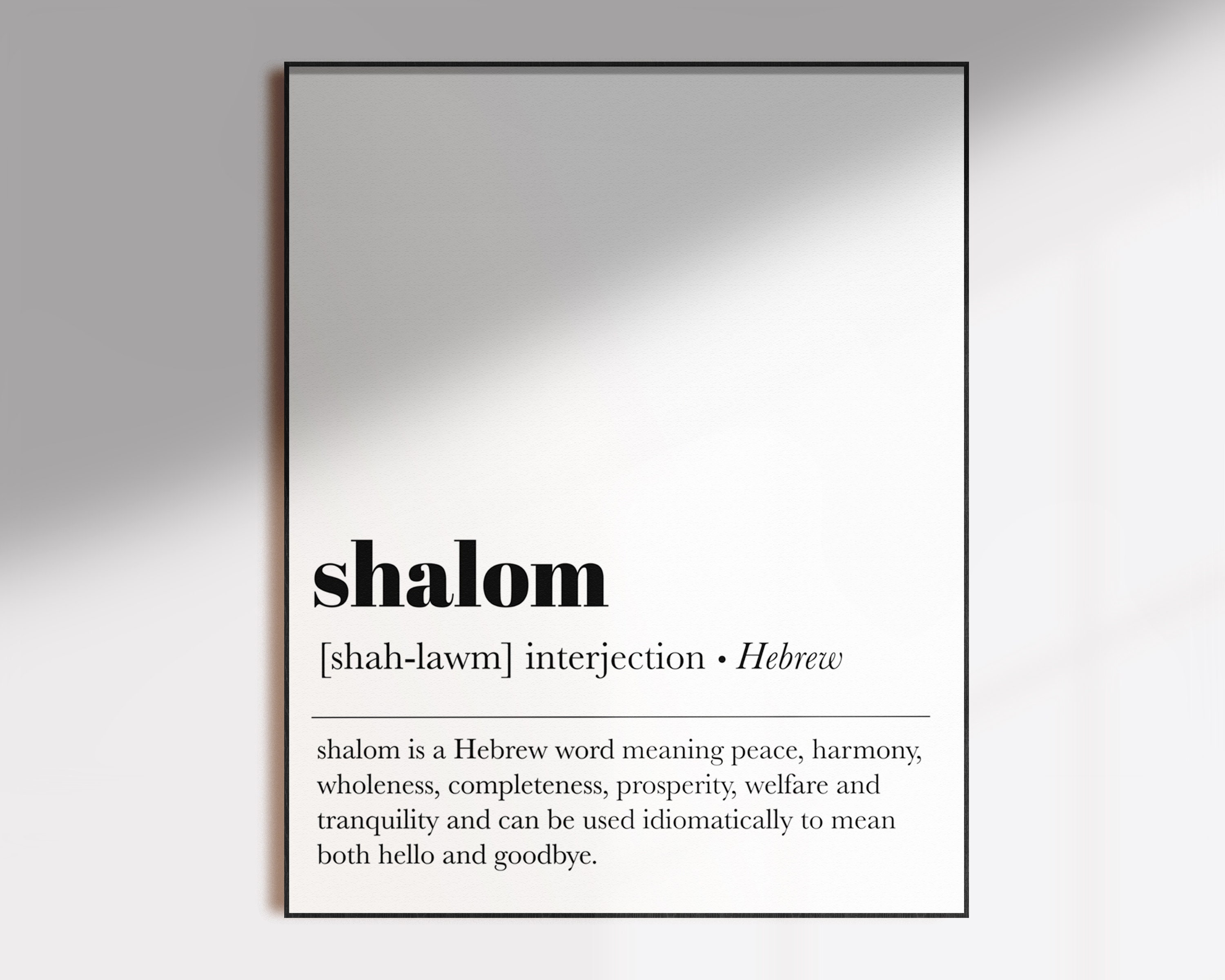 The essential meaning of Shalom