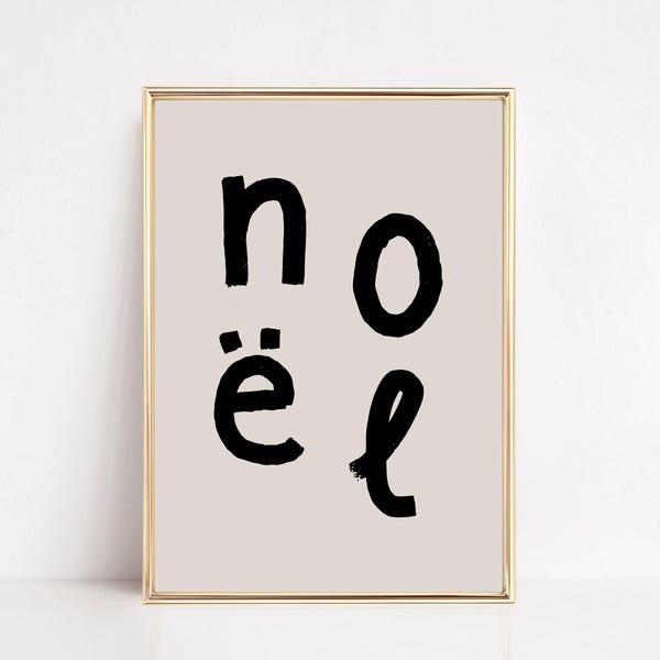 modern christmas decor | noel holiday print | christmas printable wall art | seasonal home decor (digital download)