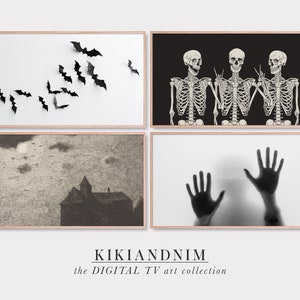 samsung frame tv art set | halloween frame tv art | black bats | the frame tv art | spooky art for frame tv | kikiandnim | digital download