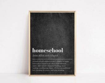 homeschool definition print | homeschool decor | homeschool wall art | homeschool sign | homeschool poster | kikiandnim | printable wall art