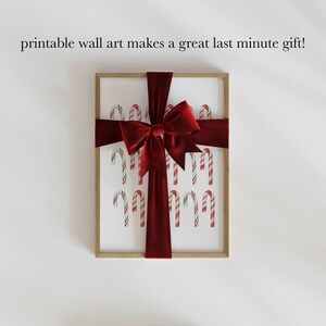 christmas candy cane decor | candy cane printable wall art | candy cane art | classic christmas wall art | kikiandnim | digital print image 6