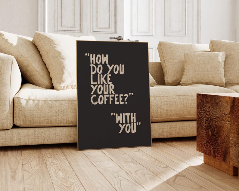 koffie muurkunst | hoe drink jij je koffie | koffieafdruk | espressoprint | koffieposter | koffiecadeau | kikiandnim | digitale afdruk afbeelding 4