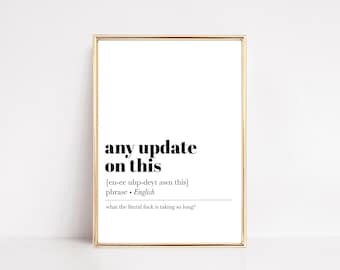 funny office decor for men | cubicle decor | funny office sign | home office wall art | office desk accessories | kikiandnim | digital print