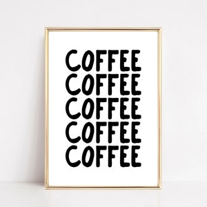 coffee bar wall art | minimalist kitchen print | coffee print | coffee poster | coffee gift | kitchen decor | kikiandnim | digital print