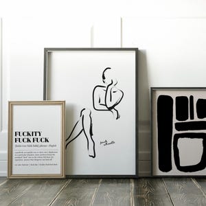 Stampa con definizione di fuckity fuck / decorazioni divertenti per la casa / posa del cazzo / decorazioni minimaliste per la camera del dormitorio / decorazioni divertenti per l'ufficio in casa (download digitale) immagine 3