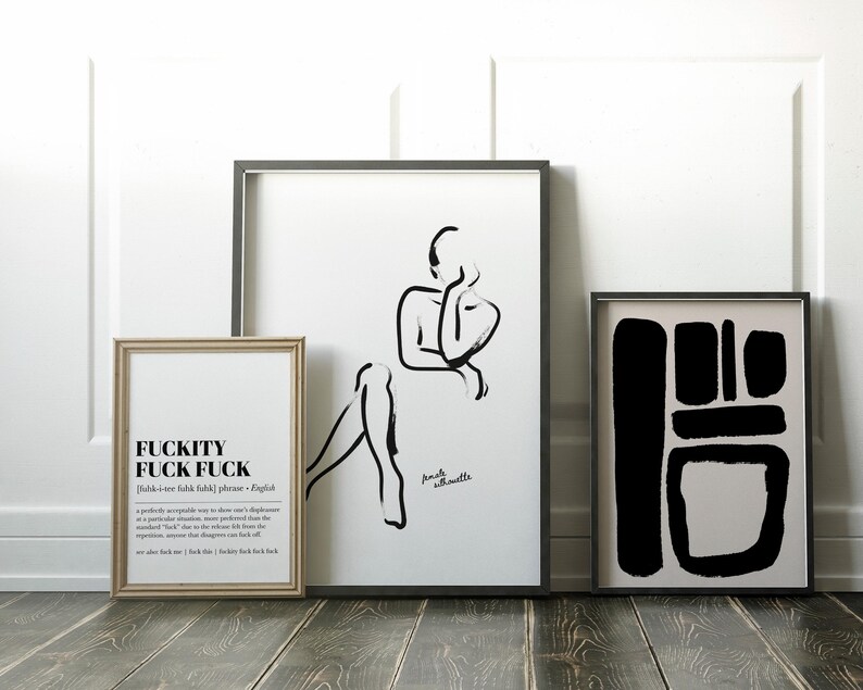 Stampa con definizione di fuckity fuck / decorazioni divertenti per la casa / posa del cazzo / decorazioni minimaliste per la camera del dormitorio / decorazioni divertenti per l'ufficio in casa (download digitale) immagine 3