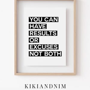 kunst aan de muur sportschool | Decoratie voor thuisgymnastiek | motiverende sportcitaat | luxe kunst voor thuisgymnastiek | inspirerende muurkunst | kikiandnim | Afdrukbare muurkunst afbeelding 8