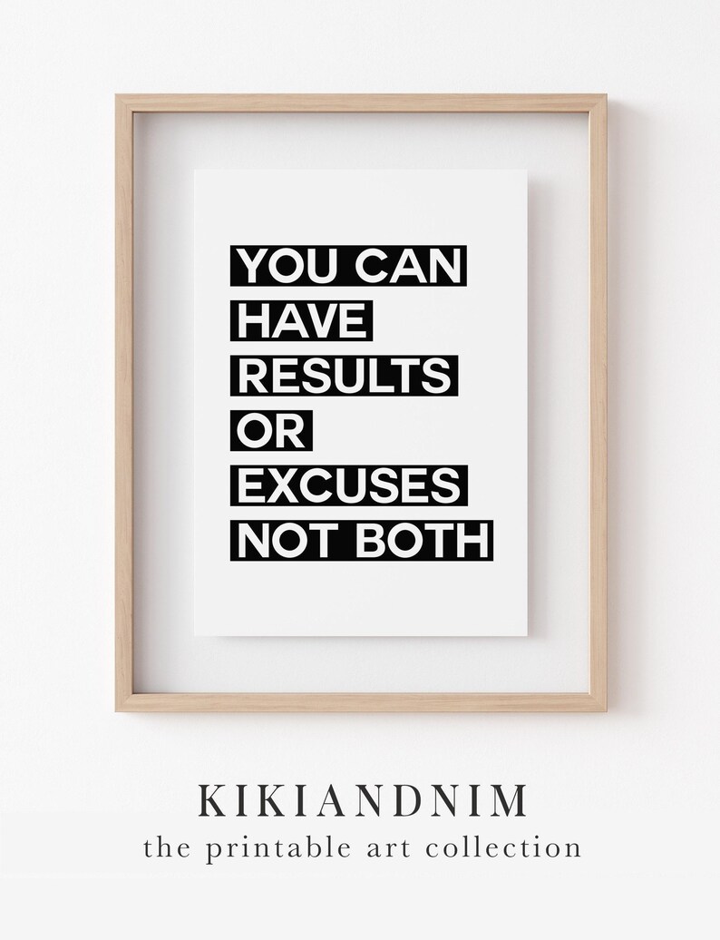 kunst aan de muur sportschool | Decoratie voor thuisgymnastiek | motiverende sportcitaat | luxe kunst voor thuisgymnastiek | inspirerende muurkunst | kikiandnim | Afdrukbare muurkunst afbeelding 8