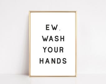 funny printable wall art for bathroom | wash your hands | funny bathroom wall decor | bathroom prints | bathroom wall art | digital download