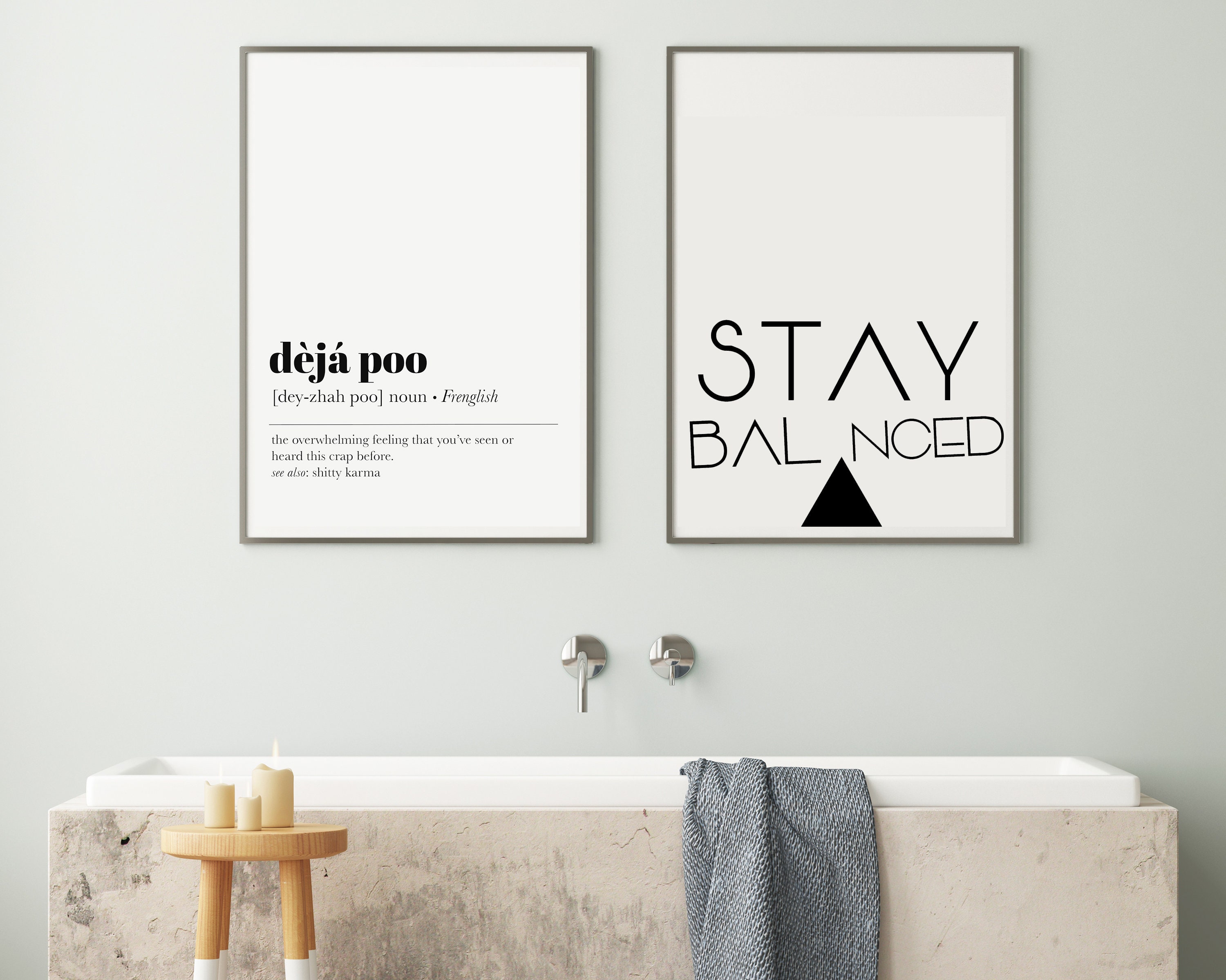 Bathroom prints bathroom wall art funny bathroom print Etsy