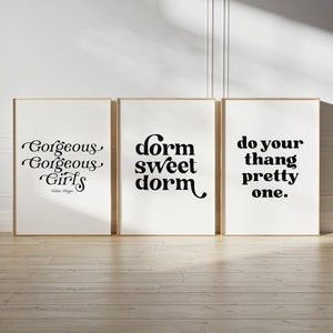 Minimalist Dorm Decor for College Girls 10 PRINTABLES Dorm Prints ...