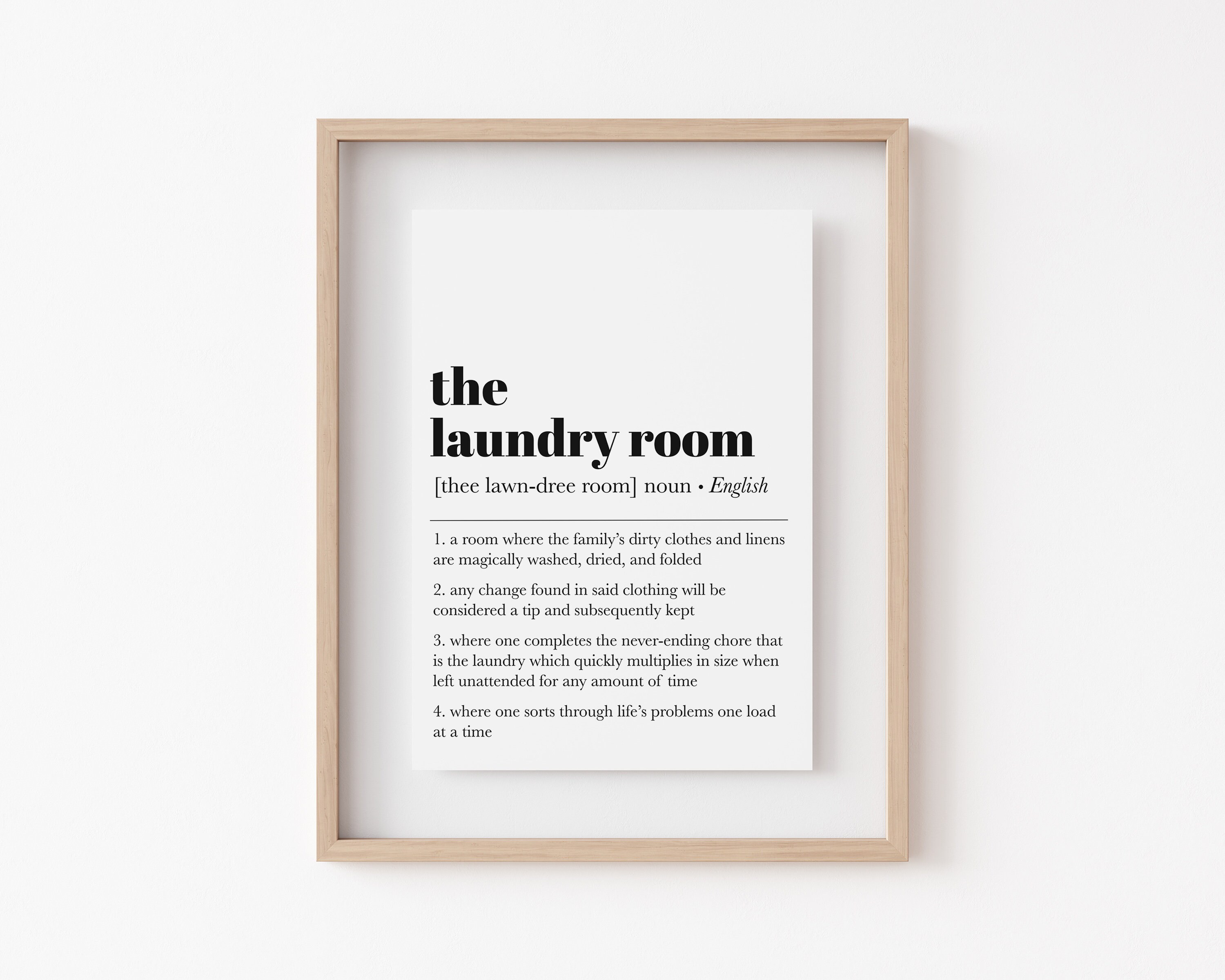 Laundry Room Definition Print Laundry Room Decor Laundry Etsy Australia