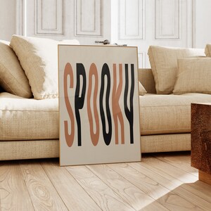 spooky wall art trendy wall art print halloween decor halloween wall art halloween print typography kikiandnim digital print image 3