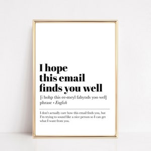 home office printable wall art | office decor for wall | funny home office decor | definition print | office art | kikiandnim digital print