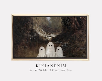 Vintage Ghosts Frame TV Art | Halloween Fall Decor | Samsung Frame TV Artwork (Digital Download)
