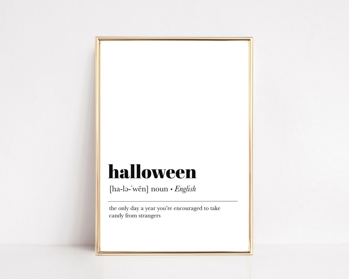 Halloween definition print halloween decor halloween Etsy