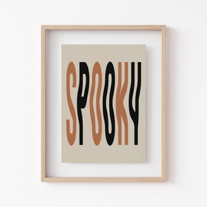 spooky wall art trendy wall art print halloween decor halloween wall art halloween print typography kikiandnim digital print image 2