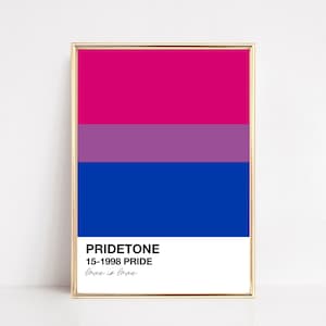 bi pride decor | bisexual pride flag print | bisexual flag | bisexual PRIDE printable wall art | LGBTQ poster | gay art | digital download
