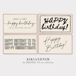 alles Gute zum Geburtstag Bilderrahmen | Samsung Bilderrahmen | Geburtstagsdekorationen | Geburtstags Bilder für den Frame TV | alles Gute zum Geburtstag Zeichen | kikiandnim