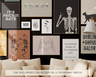 halloween mega bundle collection | over 100 PRINTABLES | halloween wall art printable |  halloween decor | kikiandnim | printable wall art