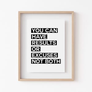 kunst aan de muur sportschool | Decoratie voor thuisgymnastiek | motiverende sportcitaat | luxe kunst voor thuisgymnastiek | inspirerende muurkunst | kikiandnim | Afdrukbare muurkunst afbeelding 2