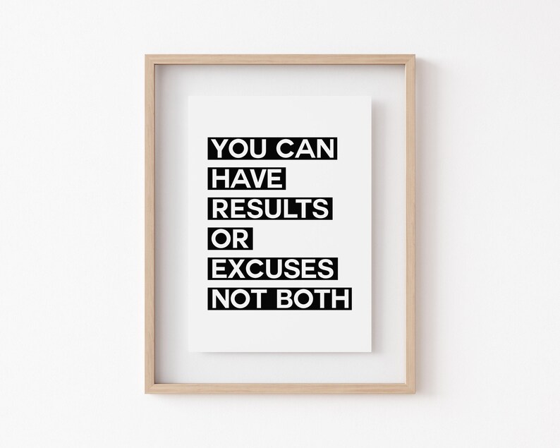 kunst aan de muur sportschool | Decoratie voor thuisgymnastiek | motiverende sportcitaat | luxe kunst voor thuisgymnastiek | inspirerende muurkunst | kikiandnim | Afdrukbare muurkunst afbeelding 2