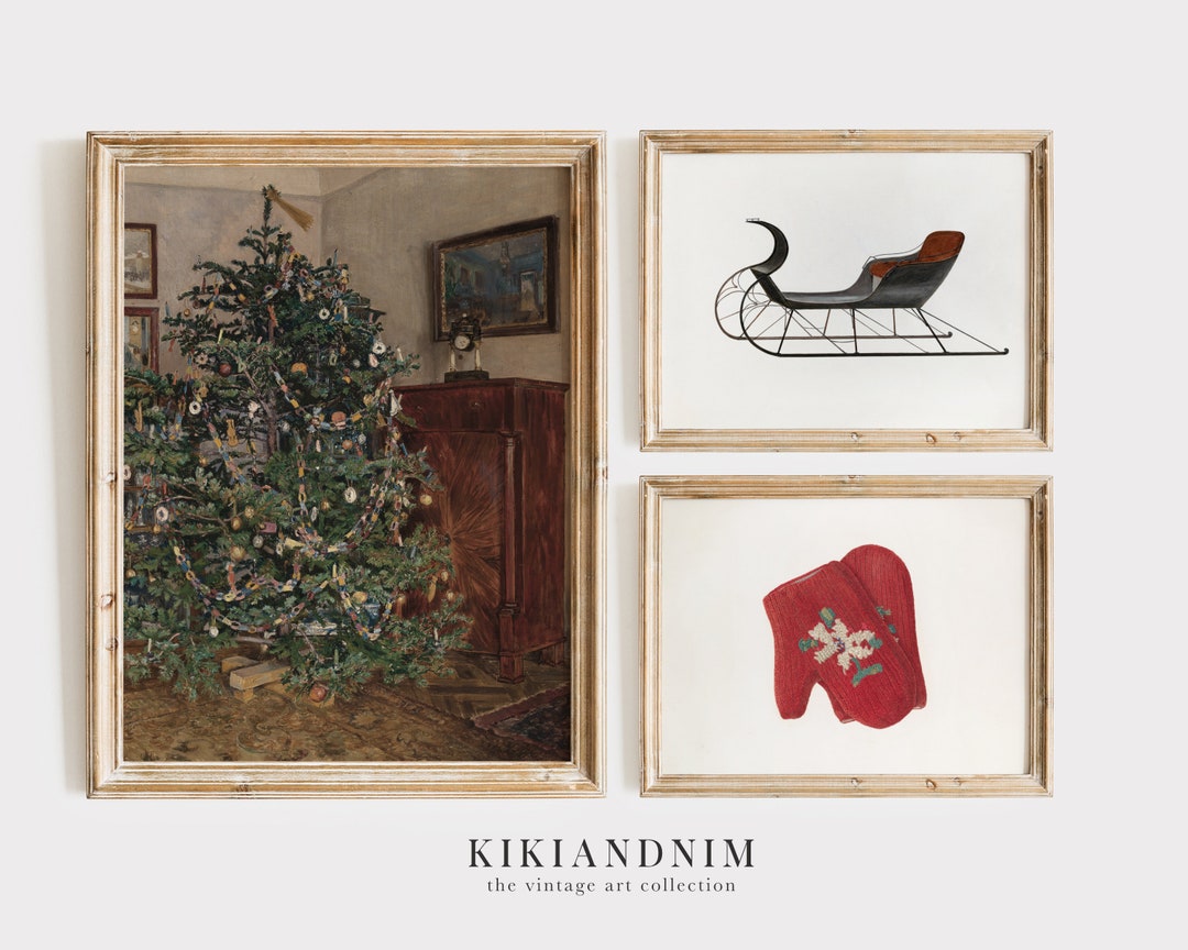 Vintage Christmas Prints | Set of 3 Christmas Printables | Vintage ...