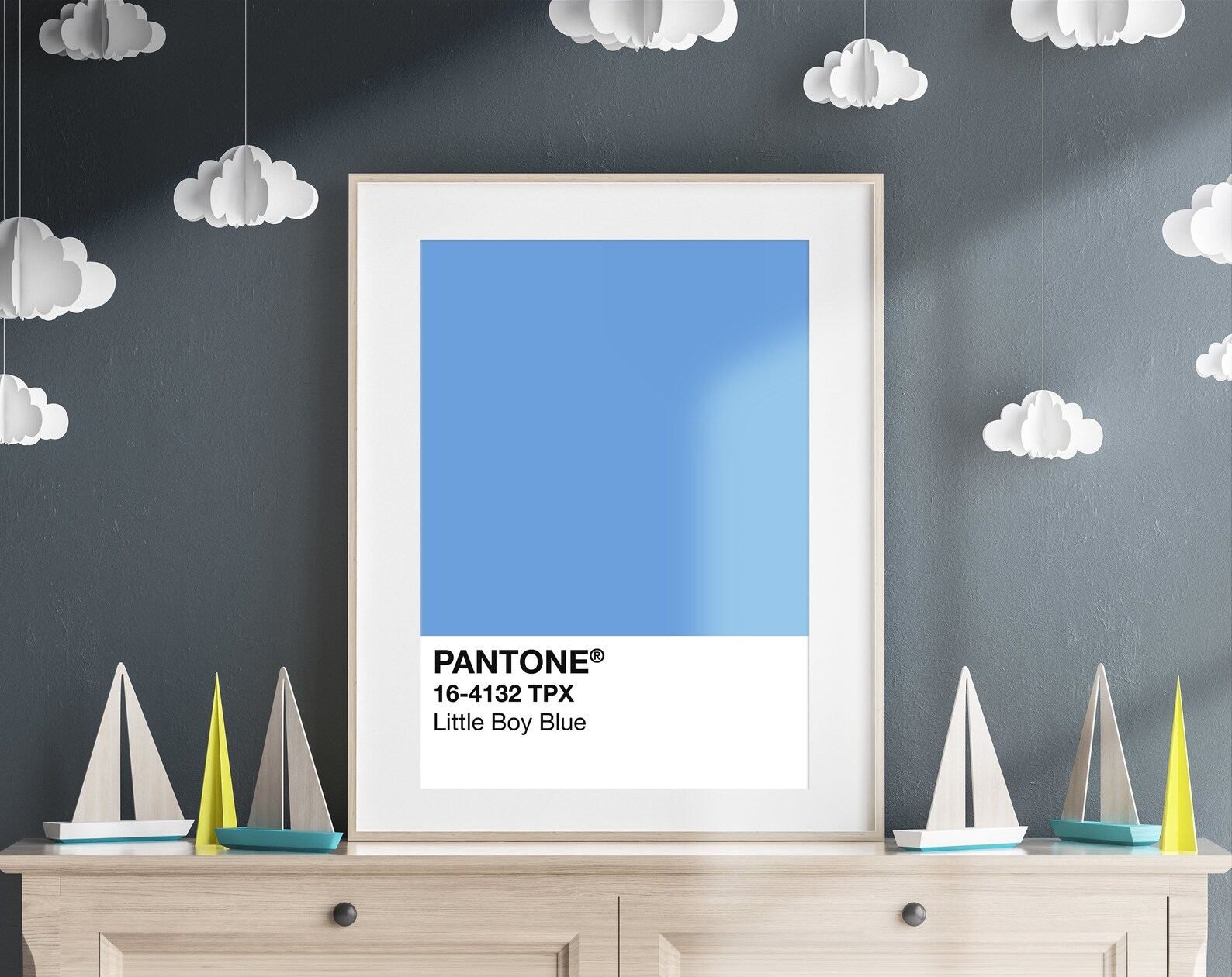 Pantone little boy blue print pantone print pantone poster Etsy