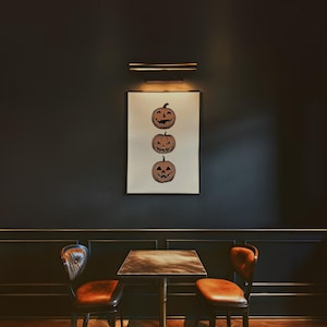 nostalgic halloween wall art set | retro halloween digital prints | halloween decor | halloween posters | kikiandnim | digital download image 4