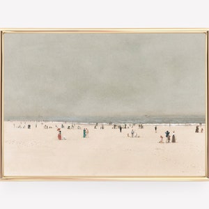 vintage beach wall art | vintage summer wall art | beach house decor | muted wall decor | vintage art print | kikiandnim | digital print