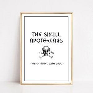 halloween bathroom decor | apothecary sign | halloween bathroom wall art | bathroom art print | minimalist art | kikiandnim | digital print
