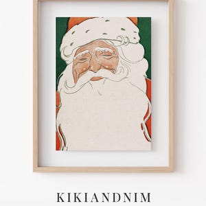 Kitschy Vintage Santa Print | Retro Christmas Decor | Holiday Printable Wall Art (Digital Download) image 11