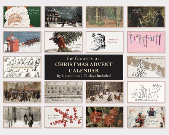 Samsung Frame Tv Art Christmas Christmas Art for the Frame Tv Christmas  Frame Tv Art Holiday Tv Art Advent Calendar Kikiandnim - Etsy