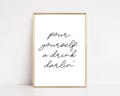 bar cart decor | pour yourself a drink darlin | bar art prints | bar cart accessories | bar cart art | bar cart print | digital download