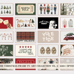 samsung frame tv art christmas | set of 100 | christmas frame tv art | christmas art for the frame tv | the frame tv art winter | kikiandnim