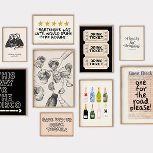 trendy kitchen wall art mega bundle | 30 KITCHEN PRINTS | aesthetic kitchen decor | cute dining room wall art | kikiandnim | digital prints image 3