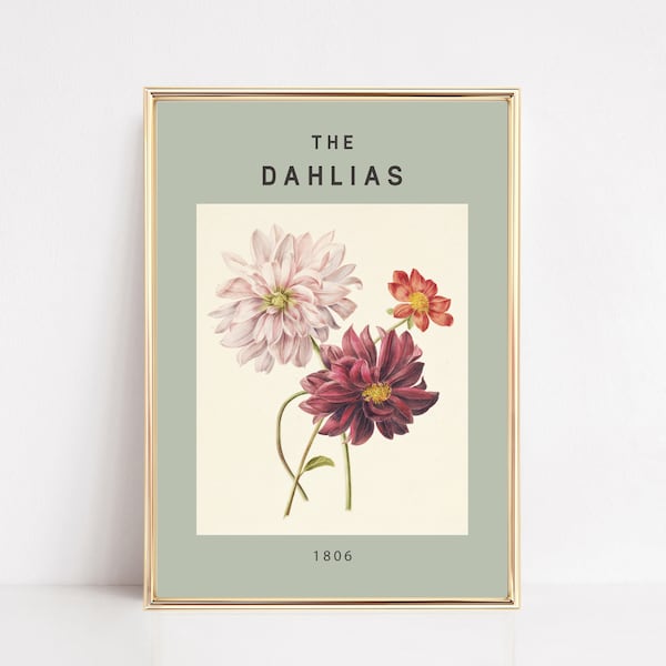 vintage art print poster | vintage floral printable wall art | eclectic wall art | antique floral | vintage home decor | digital download