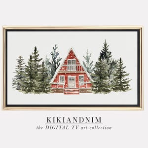 christmas frame tv art | samsung frame tv art | farmhouse christmas | holiday frame tv art | art for frame tv | kikiandnim digital download
