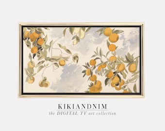 samsung frame tv art vintage | citrus fruit art for frame tv | colorful frame tv art | the frame tv art | kikiandnim | digital download