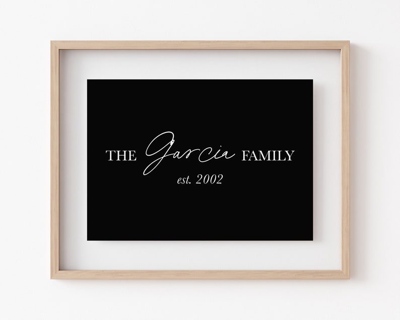 custom family print personalized gift minimalist family name sign customized christmas gifts kikiandnim custom digital art image 3